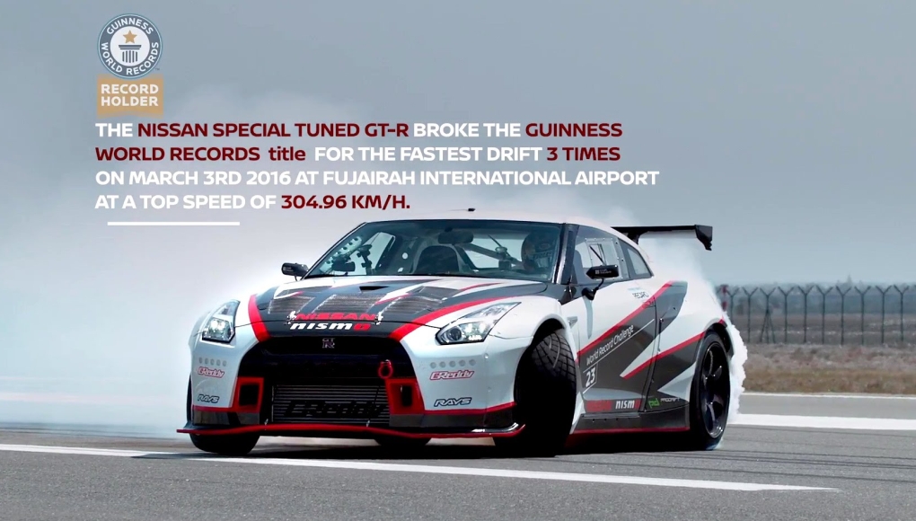 Nissan GT-R s 1380 konja postavio je rekord u najbržem driftu na svijetu! najbrži drift na svijetu